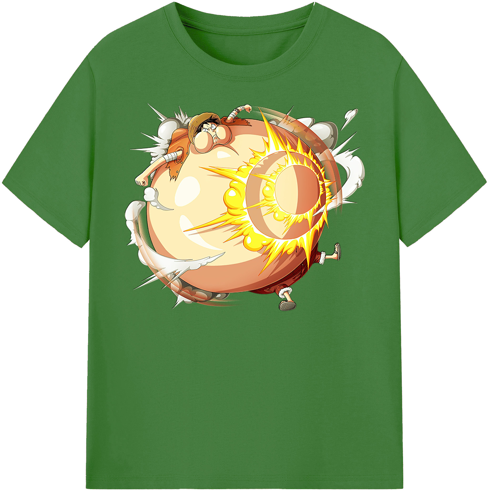ワンピース モンキー・D・ルフィ ONE PIECE Monkey D. Luffy レディースカジュアルプリントTシャツ（綿100％）